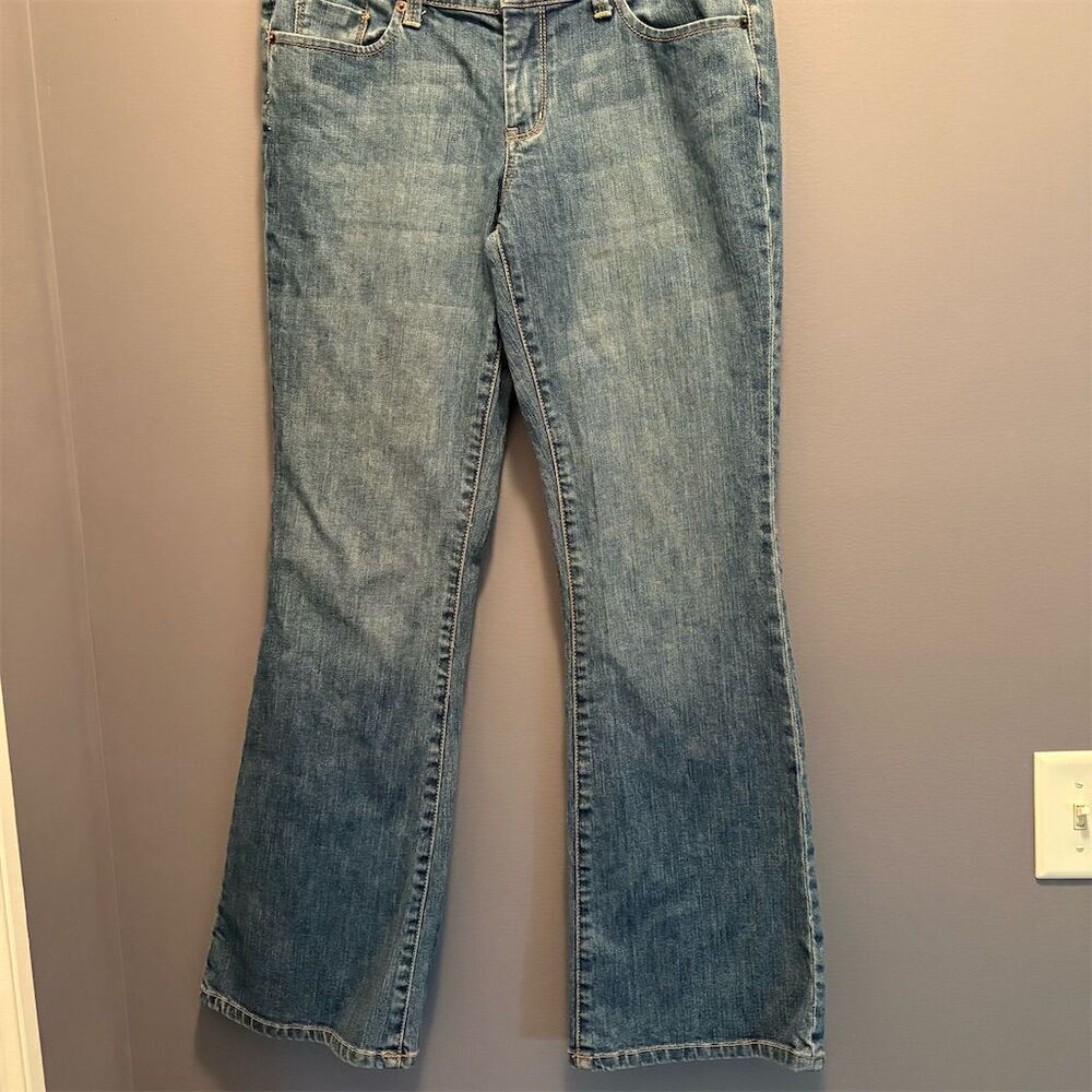 New York & Company Women's Flared Denim Jeans Size 10 Blue